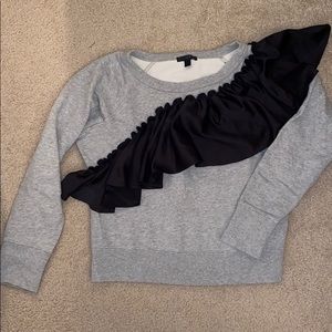 Jcrew ruffle sweatshirt